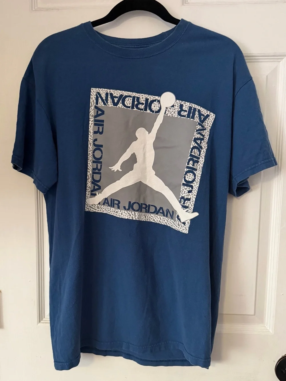 Jordan Air Jordan Men’s Large Blue Jumpman Graphic T-Shirt Retro Basketball